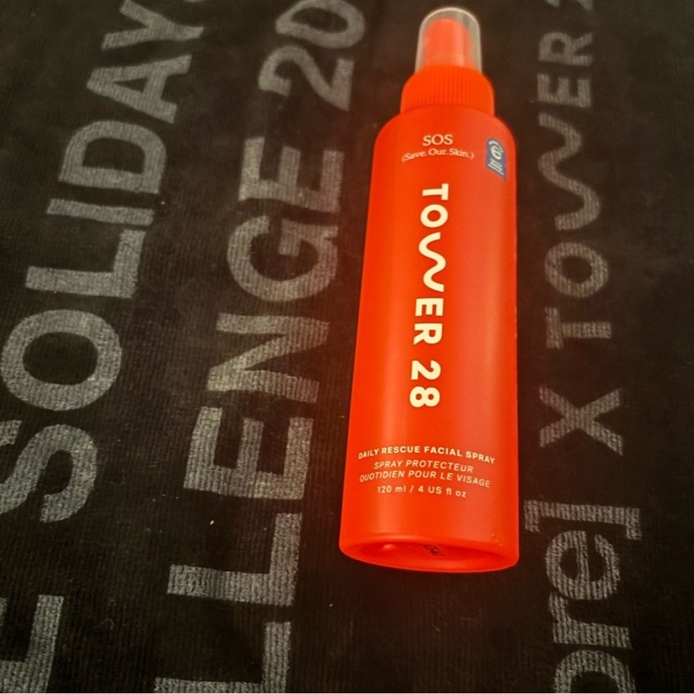 Tower 28 facial spray + solidcore towel + solidcore bag